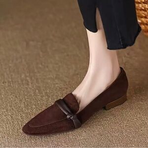 - #123 FASHION Boutique Brown faux Suede Loafers
